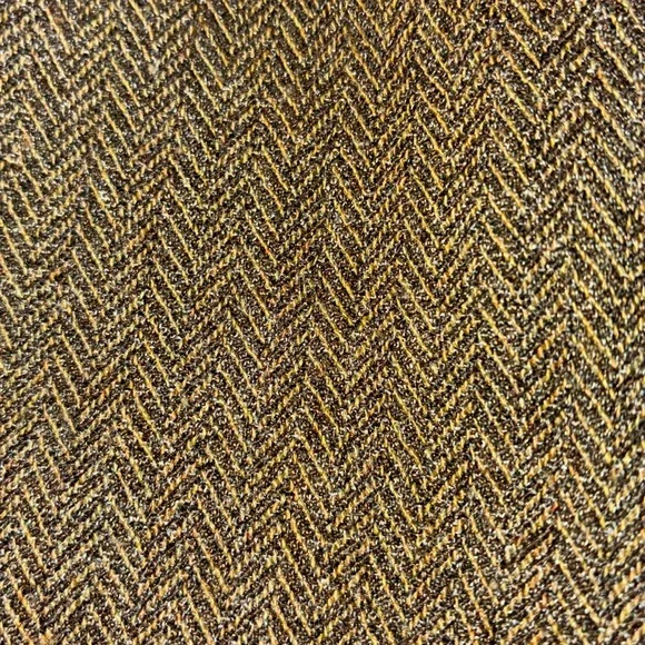 ANN TAYLOR trousers, gold/tan, herringbone tweed, pleats, pockets, cuffs. 12 EUC - Picture 9 of 17